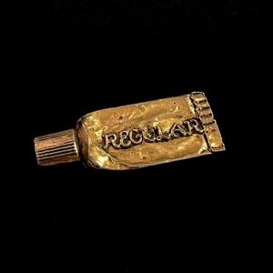 Signed Joy gold tone vintage brooch